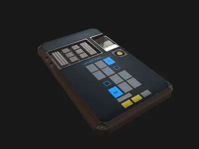 Sci-Fi intercom Low-poly 3D model