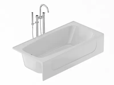 Enameled Cast Iron Bathtub 3D model