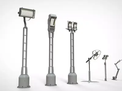 sci fi lighting 4 3D model