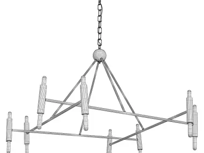 Emily 16 Light Chandelier Low-poly 3D model