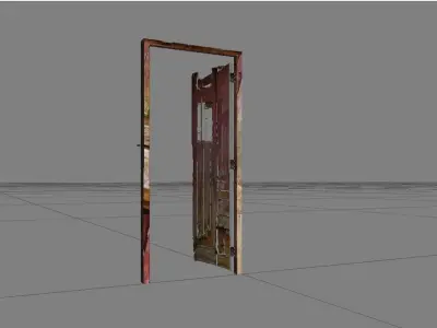 Broken Door 3D model