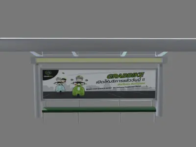 Bus stop 02 3D model