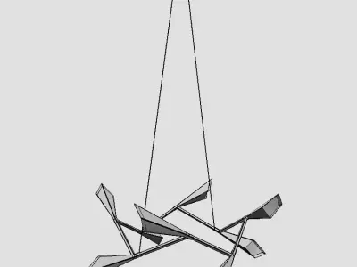 Quill LED Chandelier 3D model