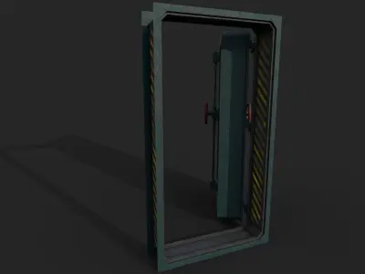 Hermetic Door III Low-poly 3D model