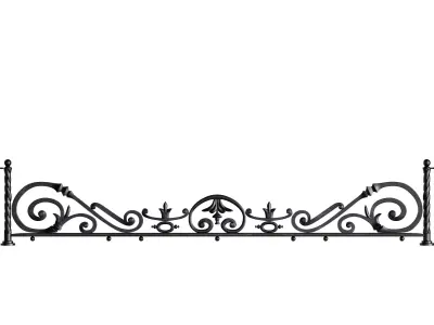 iron railings - fence 3D model