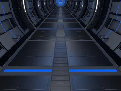 Sci Fi Tunnel 3D model 48