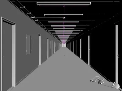 Infinite Corridor Low-poly 3D model