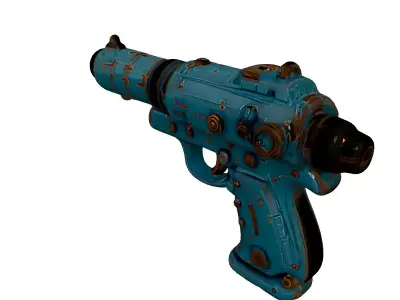 SciFi Blaster Pistol LowPoly Game Asset Low-poly 3D model
