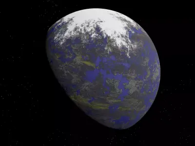 alien moon 010 Low-poly 3D model