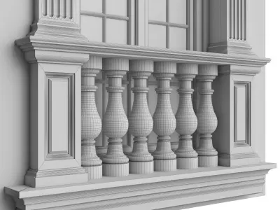 Classic balconies 1 3D model