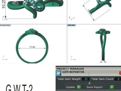 Light weight ring model  3D print model 4