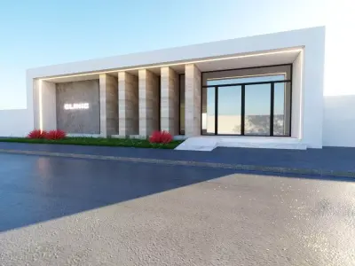 3D Model Small Modern Clinic Design Low-poly 3D model