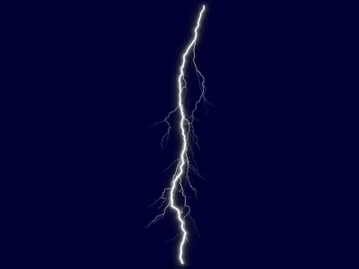 Realistic 3D Lightning CG-07 Low-poly 3D model