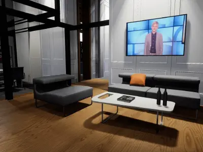 UE4 Office Low-poly 3D model