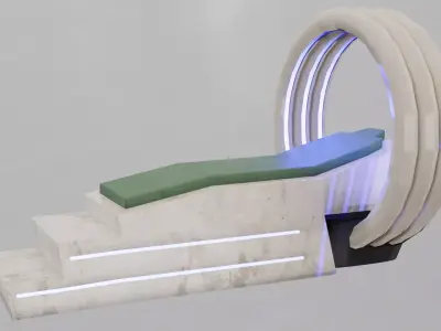 bed sci-fi Low-poly 3D model