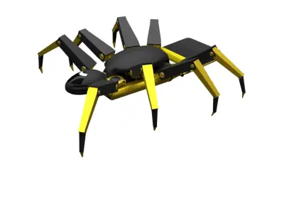 Sci fi robot spider  3D model