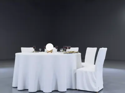 Table Chair 3D model