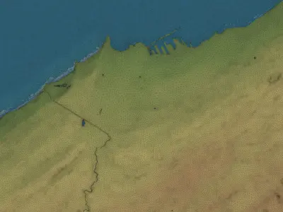 Casablanca - Topography Terrain Low-poly 3D model