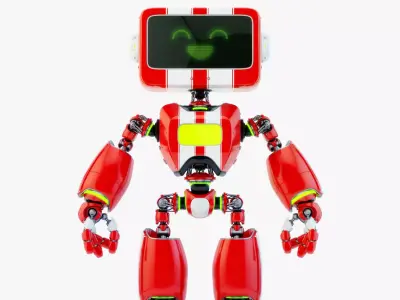 Digital robotic retro bot III 3D model