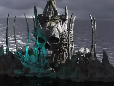 Azathoth Temple tower Dome extended  3D model