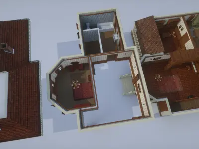 2 floor house 3D model