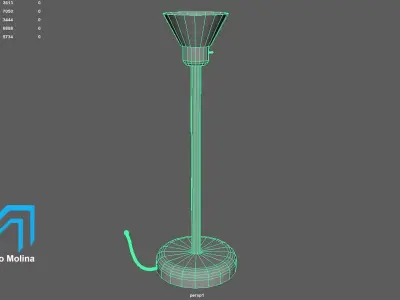 Floor Lamp - Light Living Room Low-poly 3D model