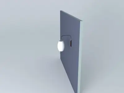 WALL LIGHT with pull cord 3D model