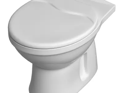 Floor Mount oval shape EWC toilet 3D model Modeled in 3ds max 3D model