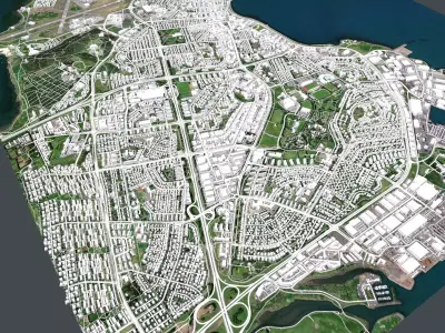 Cityscape Reykjavik Iceland 3D model