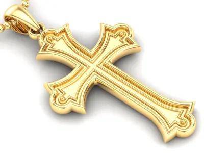 Light Gold Cross New Design  CP 10 3D print model