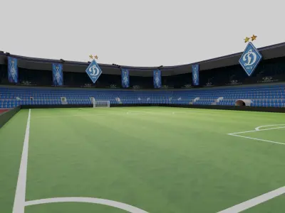 Dinamo Kiev Football Stadium Low-poly 3D model
