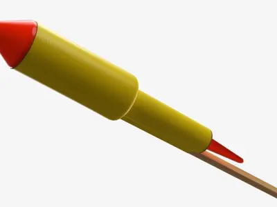 Rocket fireworks 01 3D model