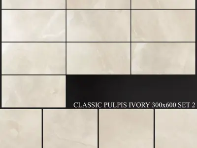 Yurtbay Seramik Classic Pulpis Ivory 300x600 Set 2 3D model