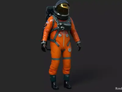 Astronaut Low-poly 3D model order