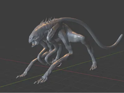 White Spike 3D print model