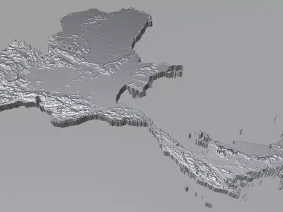 Thailand Terrain Country 3D model