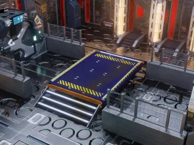 Space Room Interior sci fi  3D model