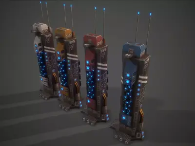 Sci-Fi Building-05 Low-poly 3D model