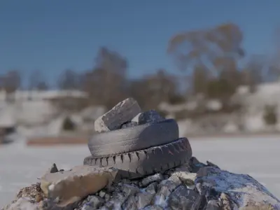 3D Tire Stone model 3D model