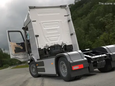  Mercedes eActros 600 Electric Truck Cab 2024 White 