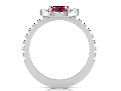 Diamond Ring For Women 3d Print Model 3D print model 33