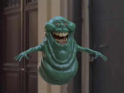 SLIMER 3D MODEL creature flying in air 3D model