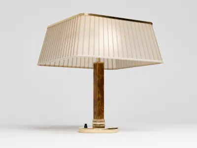 Brass Silk Table Lamp Low-poly 3D model