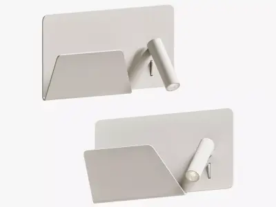 Wall lamp Suau left reading light white 3D model