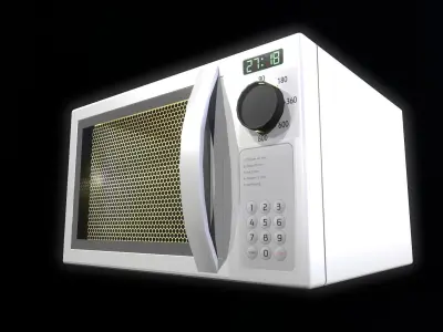 Microwave Low-poly 3D model