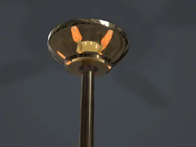 Ceiling Fan Light Low-poly 3D model