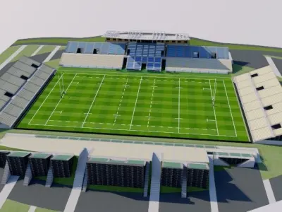 Kamaishi Recovery Memorial Stadium - Japan 3D model