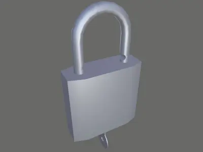 Lock and Key Low-poly 3D model