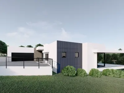 Modern House Low-poly 3D model