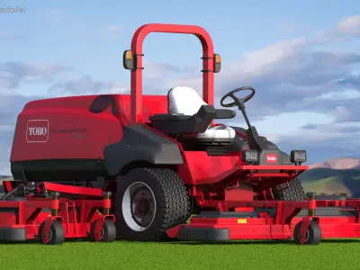  Toro Groundsmaster 5900 Rotary Mower Rigged for Maya 
